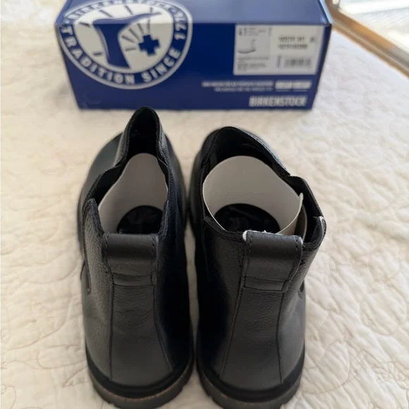 Birkenstock Black Leather Highwood Slip On Women’s Boots Size 41 - Picture 7 of 8